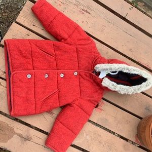 Giesswein Red Wool Size 6 Winter coat